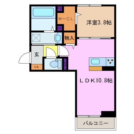 伊勢松本駅 徒歩9分 3階の物件間取画像